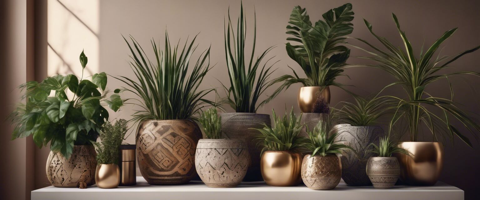 Boho plant display