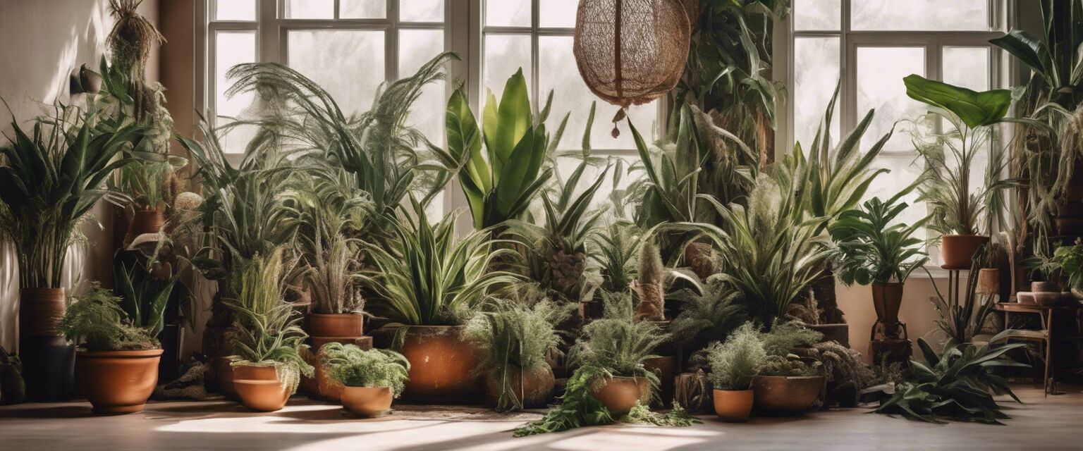 Assorted boho indoor plants