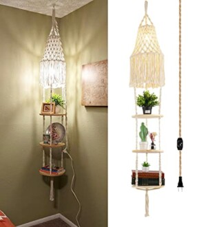 QIYIZM Boho Plug in Pendant Light