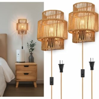 AKEETO Wall Sconces Set of 2