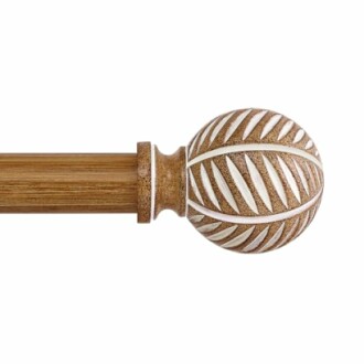 HTZON Wood Boho Curtain Rods